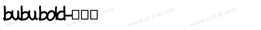 bubu bold字体转换